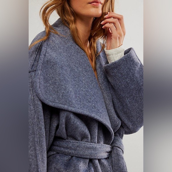 Free People Mina Cropped Wrap Coat Jacket | Size Large - Picture 5 of 11